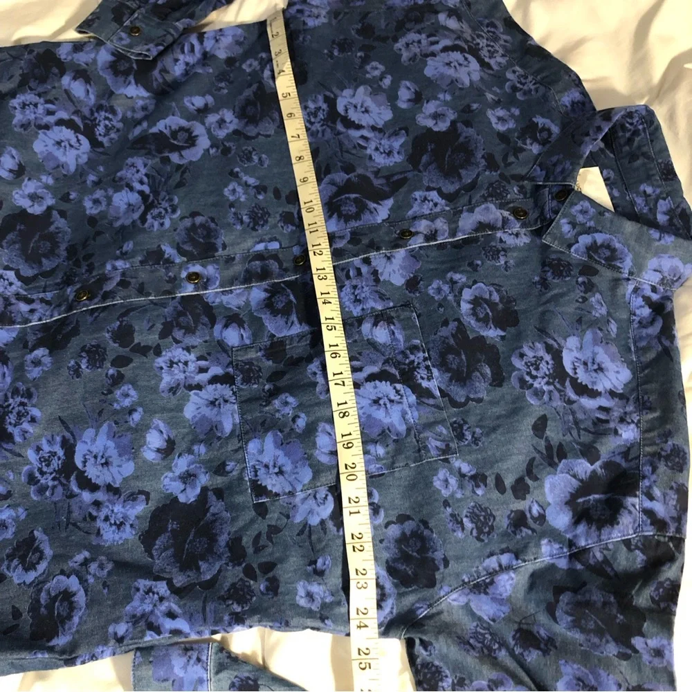 Lucky brand floral chambray button up shirt - Picture 5 of 6